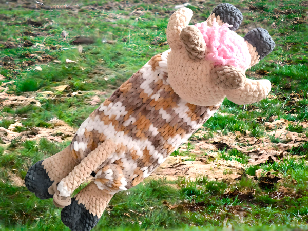 Crochet Pyjama Bag : Friendly Cow Pyjama Bag - Image 2