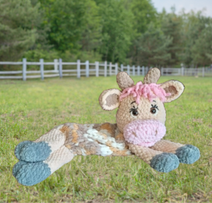 Crochet Cow Pyjama Bag4