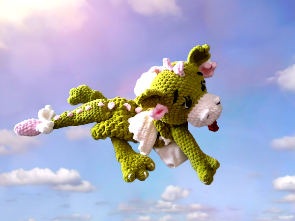 Crochet Dragon Pyjama Bag1