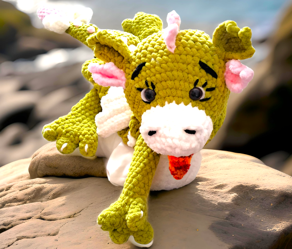 Crochet Pyjama Bag : Flying Dragon Pyjama Bag - Image 2