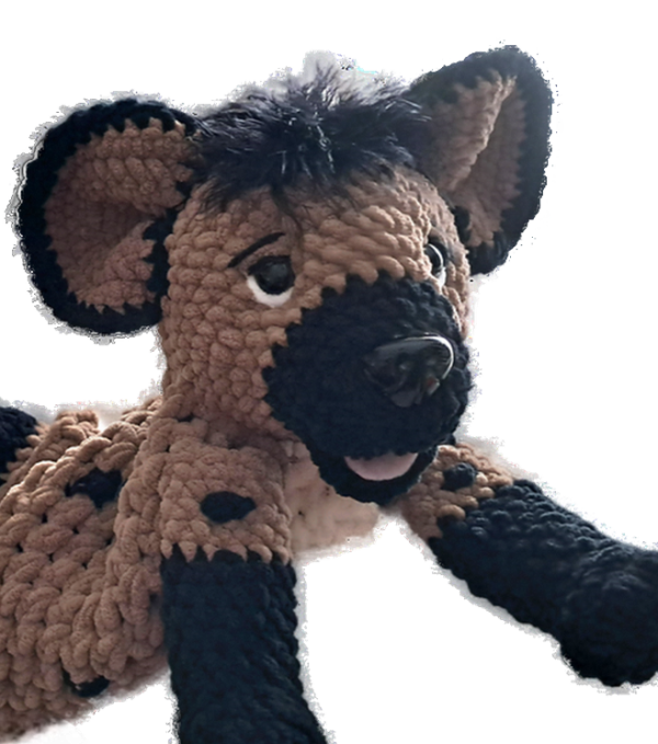 Crochet Pyjama Bag : Wild Laughter Hyena Pyjama Bag - Image 4