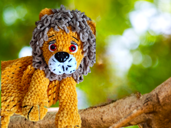 Crochet Pyjama Bag : Jungle King Lion Pyjama Bag - Image 5
