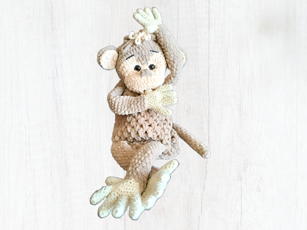 Crochet Monkey Pyjama Bag