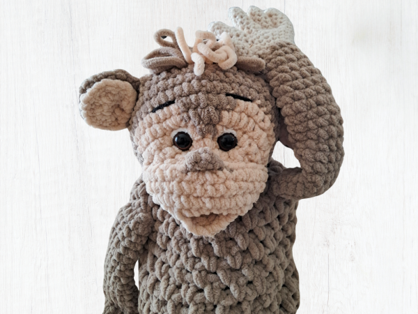 Crochet Pyjama Bag : Playful Monkey Pyjama Bag - Image 4