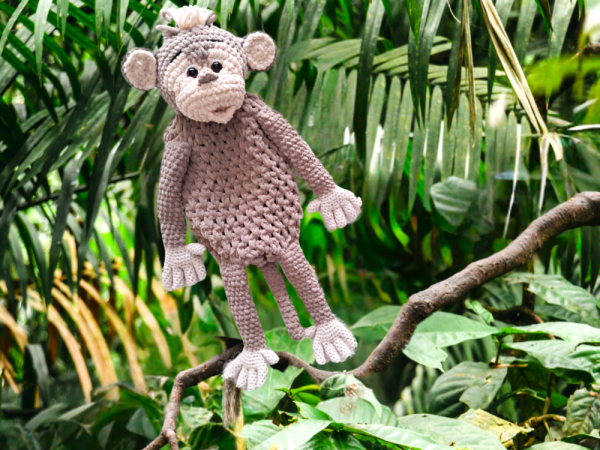 Crochet Pyjama Bag : Playful Monkey Pyjama Bag - Image 7