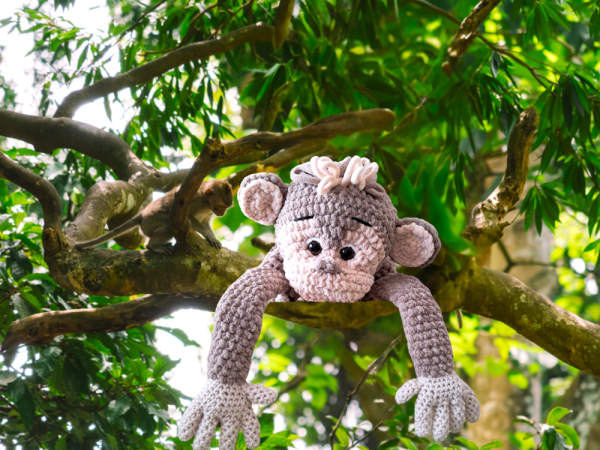 Crochet Pyjama Bag : Playful Monkey Pyjama Bag - Image 8