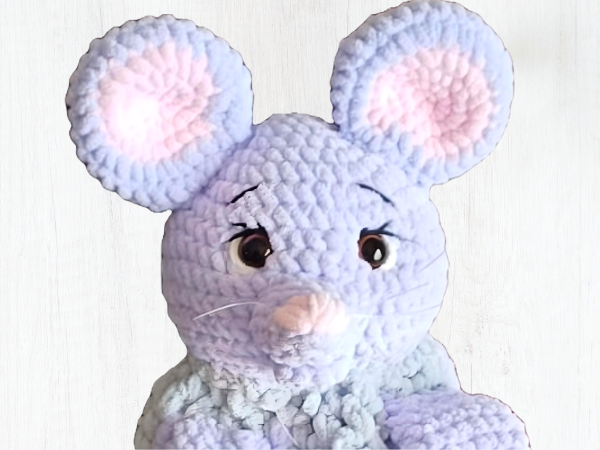 Crochet Pyjama Bag : Cheeky Mouse Pyjama Bag - Image 6