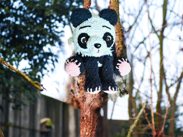 Crochet Pyjama Bag : Big Eye Panda Pyjama Bag - Image 3