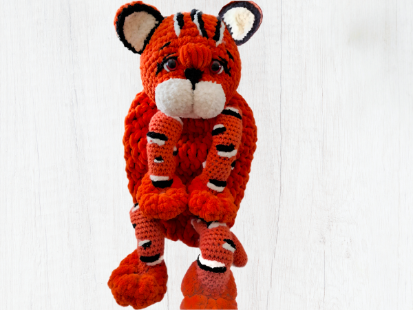 Crochet Tiger Cub Pyjama Bag