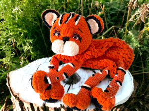 Crochet Tiger Cub PYjama Bag1